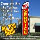 A/C Service (Checkered) Windless Feather Banner Flag Kit (Flag, Pole, & Ground Mt)