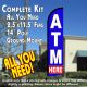 ATM HERE Windless Feather Banner Flag Kit (Flag, Pole, & Ground Mt)