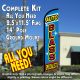 AUTO GLASS SPECIALISTS Windless Feather Banner Flag Kit (Flag, Pole, & Ground Mt)