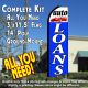 AUTO LOANS (White/Blue) Flutter Feather Banner Flag Kit (Flag, Pole, and Ground Mount)