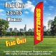 BATTERIES red yellow windless flag