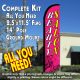 BEAUTY SALON (Pink) Windless Feather Banner Flag Kit (Flag, Pole, & Ground Mt)