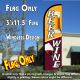 Beer Wine Windless Polyknit Feather Flag (3 x 11.5 feet)