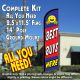 BEST BUYS HERE Windless Feather Banner Flag Kit (Flag, Pole, & Ground Mt)