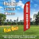Blood Donation (Red/White) Windless Polyknit Feather Flag (3 x 11.5 feet)