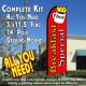 BREAKFAST SPECIAL (Red) Flutter Feather Banner Flag Kit (Flag, Pole, & Ground Mt)