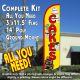 Cakes (Yellow/Red) Windless Feather Banner Flag Kit (Flag, Pole, & Ground Mt)