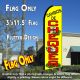 CAMBIOS DE CHEQUES (Yellow) Flutter Feather Banner Flag (11.5 x 3 Feet)