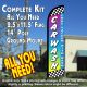 CAR WASH (Free Vacuum) Windless Feather Banner Flag Kit (Flag, Pole, & Ground Mt)