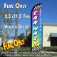 CAR WASH (Free Vacuum) Windless Polyknit Feather Flag (2.5 x 11.5 feet)
