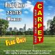 CARPET SALE red yellow white flutter flag