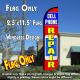 CELL PHONE REPAIR (Blue/Red) Windless Polyknit Feather Flag (2.5 x 11.5 feet)