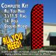 Checkered RED/BLACK Flutter Feather Banner Flag Kit (Flag, Pole, & Ground Mt)