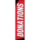 Donations Feather Banner Flag Kit (Flag, Pole, & Ground Mt) Red and White