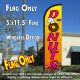Donuts Windless Polyknit Feather Flag (3 x 11.5 feet)