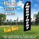 Embroidery (Black/White) Econo Feather Banner Flag