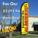 ESPECIAL DE ALMUERZO Windless Polyknit Feather Flag (2.5 x 11.5 feet)
