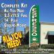 Espresso (Green) Flutter Feather Banner Flag Kit (Flag, Pole, & Ground Mt)