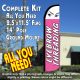 EYEBROW THREADING Windless Feather Banner Flag Kit (Flag, Pole, & Ground Mt)