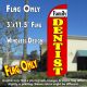 Family Dentist Windless Polyknit Feather Flag (3 x 11.5 feet)