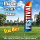 FESTIVAL red blue white flutter flag