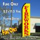 FIREWORKS (Yellow/Red) Flutter Polyknit Feather Flag (11.5 x 2.5 feet)