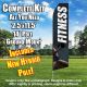 FITNESS gray flutter flag