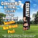 FITNESS black white woman standing flutter flag