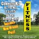 FITNESS yellow black flutter flag