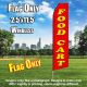 FOOD CART red yellow flutter flag