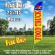 Food Truck Yellow red windless Feather Banner Flag