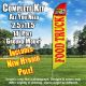 Food Truck Feather Banner Flag Kit (Flag, Pole, & Ground Mt) Yellow and Red