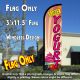 Frozen Yogurt Windless Polyknit Feather Flag (3 x 11.5 feet)