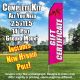 Gift Certificate (Pink/White) Econo Feather Banner Flag Kit (Flag, Pole, & Ground Mt)