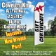 Gift Certificate (White/Black) Econo Feather Banner Flag Kit (Flag, Pole, & Ground Mt)