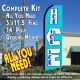 ICE (Blue) Flutter Feather Banner Flag Kit (Flag, Pole, & Ground Mt)