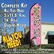 ICE CREAM (Pink) Flutter Feather Banner Flag Kit (Flag, Pole, & Ground Mt)