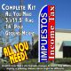 IMPUESTOS/INCOME TAX (Blue/Red) Flutter Feather Banner Flag Kit (Flag, Pole, and Ground Mount)