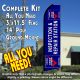 INSPECTION & REPAIR STATION (Blue/California) Flutter Feather Banner Flag Kit (Flag, Pole, & Ground Mt)
