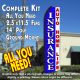 INSURANCE (Blue/White) Flutter Feather Banner Flag Kit 