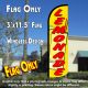 Lemonade (Yellow/Red) Windless Polyknit Feather Flag (3 x 11.5 feet)