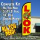Look (Yellow/Red) Windless Feather Banner Flag Kit (Flag, Pole, & Ground Mt)