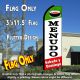 MENUDO Sabado y Domingo (Green/White/Red)Flutter Feather Banner Flag (11.5 x 3 Feet)