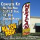 MEXICAN FOOD Windless Feather Banner Flag Kit (Flag, Pole, & Ground Mt)