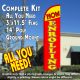 Now Enrolling (Yellow/Red)) Windless Feather Banner Flag Kit (Flag, Pole, & Ground Mt)