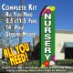 NURSERY (Green/White) Flutter Feather Banner Flag Kit (Flag, Pole, & Ground Mt)