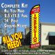 OFFICAL STATE INSPECTION Windless Feather Banner Flag Kit (Flag, Pole, & Ground Mt)
