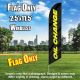 OIL CHANGE black yellow windless flag