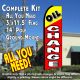 OIL CHANGE (Yellow/Red) Flutter Feather Banner Flag Kit (Flag, Pole, & Ground Mt)