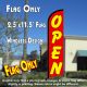 Open (Red/Yellow) Windless Feather Banner Flag (2.5 x 11.5 Feet)
